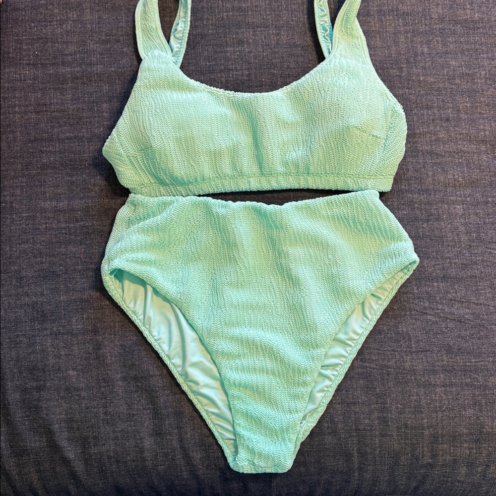 Kenny Flowers Seafoam Textured Bikini Set